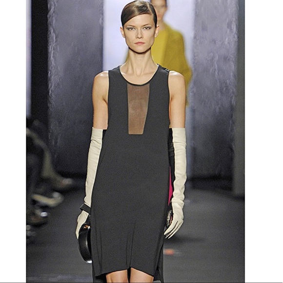 Diane Von Furstenberg Accessories - DVF Black and White Opera Leather Gloves